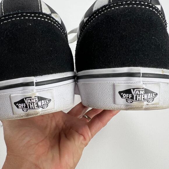 Vans Era Old Skool Ward Checkerboard Trainers Shoes Black White Suede Size 9 - Picture 11 of 13